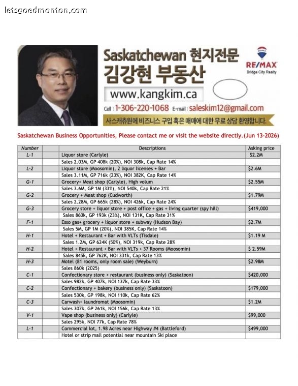 중고거래 - 사스캐추원 비즈니스 투자 및 매매를 원하시는 분을 위해(Jun-2026)